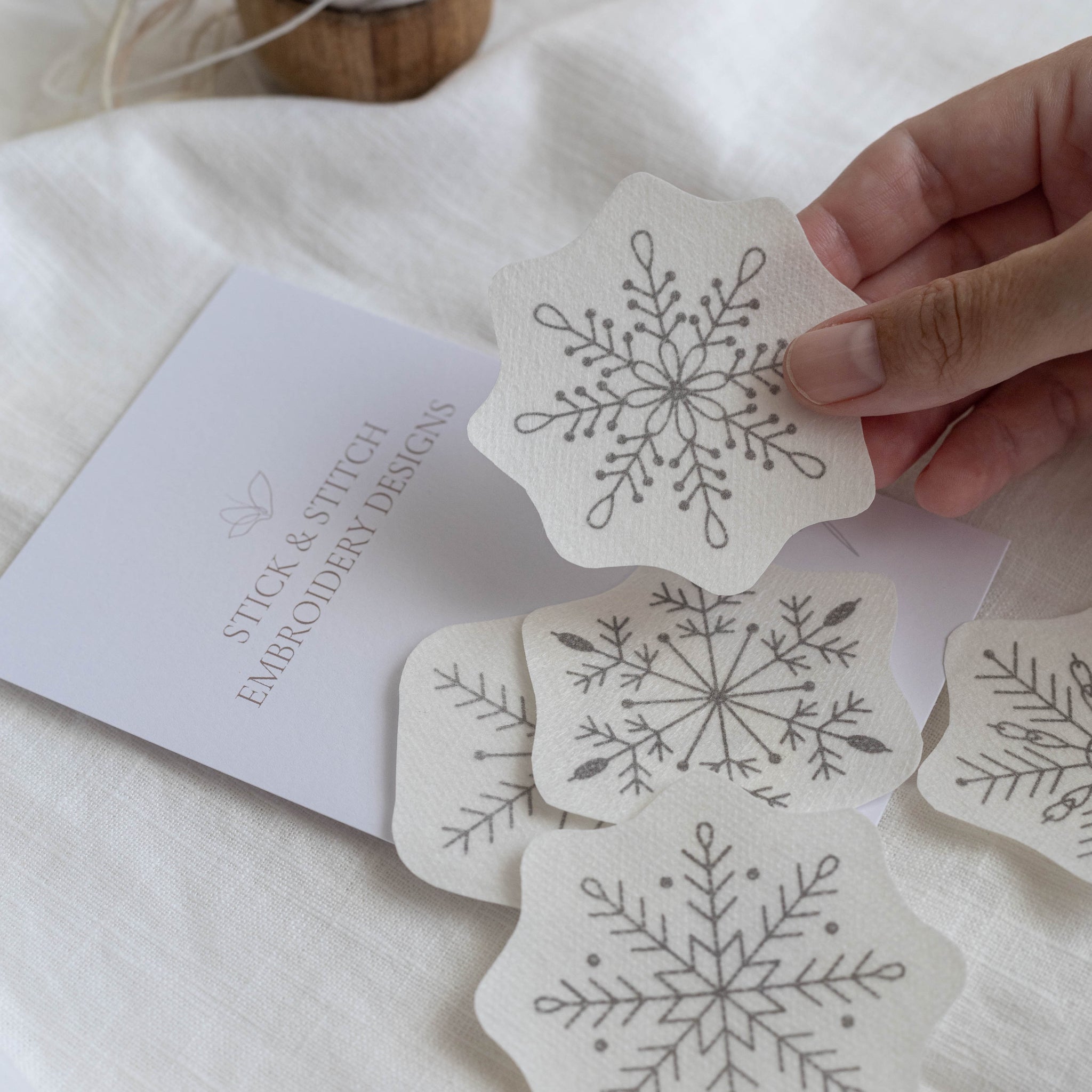 Mini Snowflake Stick & Stitch Embroidery Patterns — Olmsted Needlework Co.