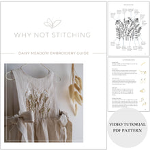 Load image into Gallery viewer, Floral embroidery pattern + dress sewing pattern
