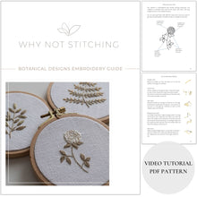 Load image into Gallery viewer, Botanical embroidery patterns, set of 5
