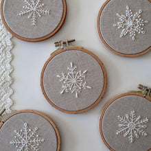 Load image into Gallery viewer, Snowflake embroidery patterns, set of 5
