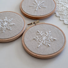 Load image into Gallery viewer, Snowflake embroidery patterns, set of 5
