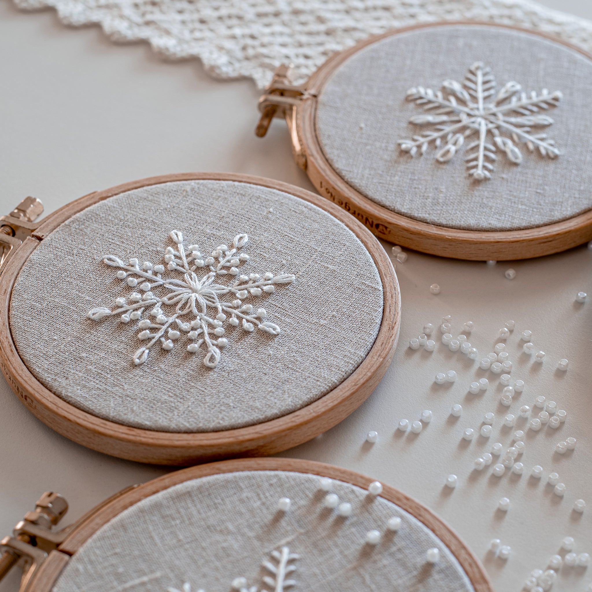 Snowflakes Stick & Stitch Embroidery Patterns — Olmsted Needlework Co.