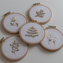 Load image into Gallery viewer, Botanical embroidery patterns, set of 5
